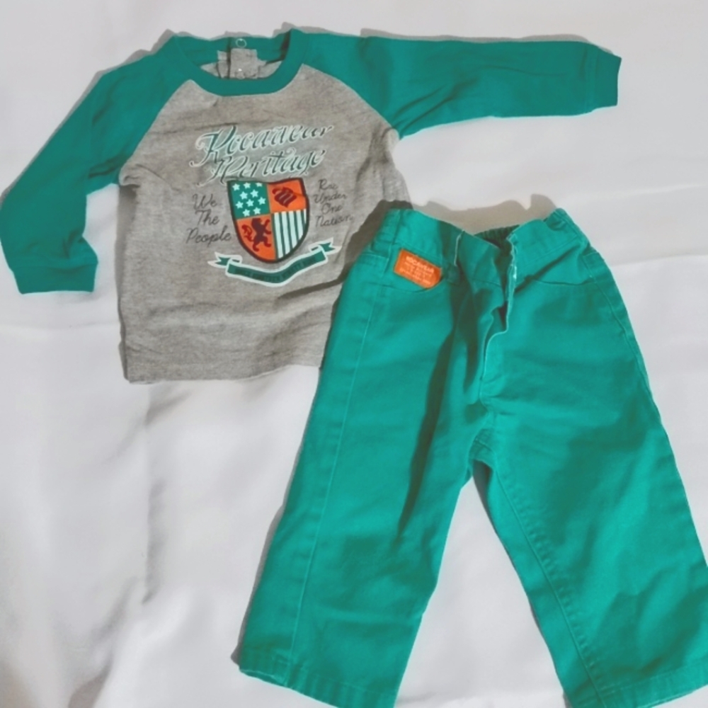 Rocawear 12 months teal outfit #A32